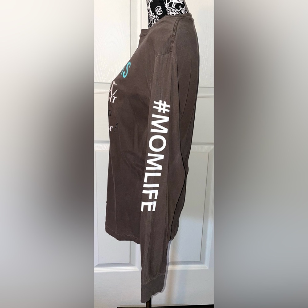Comfort Colors Brown Long Sleeve Tee with Festive Graphic - Picture 2 of 6